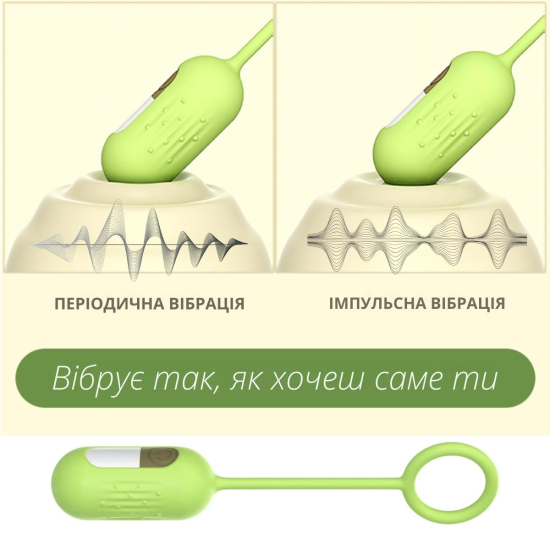 Вакуумный клиторальный стимулятор-вибратор 2 в 1 I’MCUM Secret AirPods в форме кейса для наушников (зелёный)