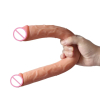 Двусторонний фаллоимитатор I’MCUM Double Trouble, телесного цвета