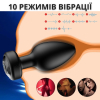 Анальная пробка I’MCUM Black Diamond с пультом управления, 10 режимов вибрации, цвет чёрный