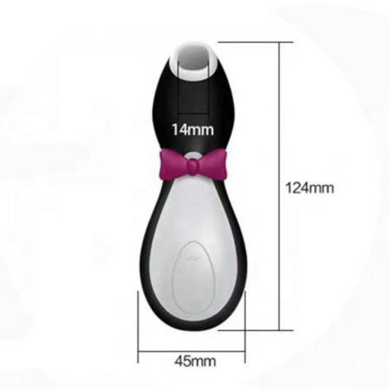 Вакуумный вибратор для клитора Satisfyer Penguin, 11 режимов, цвет чёрный