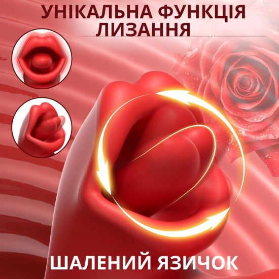 Вибратор Flirt Waves с клиторальной стимуляцией, 5 режимов лизания, вибрацией и имитацией толчков