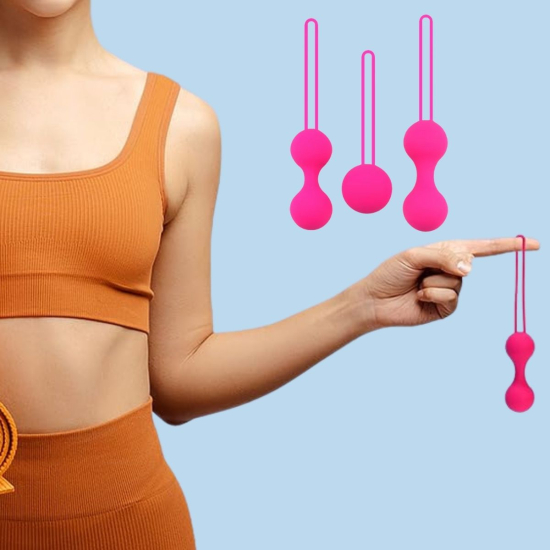 Вагинальные шарики I’MCUM Kegel Ball, силиконовые, набор из 3 шт, розовые