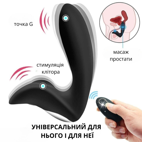 Стимулятор простаты I’MCUM Prostate Power с пультом управления, чёрный